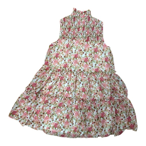 Taylor Floral Midi Dress - Pink and Green - Picture 2 of 5